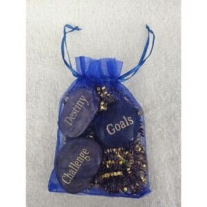 Inspirational Word Stones Polished Rocks Gift Set - Destiny Goals Challenge